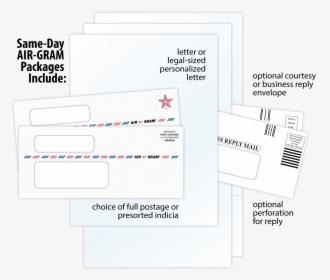 Direct Mail Marketing With Airgram Envelopes - Paper, HD Png Download, Free Download
