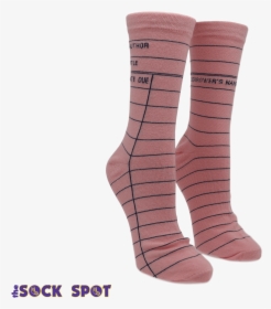 Pink Library Card Socks - Sock, HD Png Download, Free Download