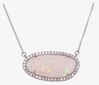 Opal & Diamond Necklace - Necklace, HD Png Download, Free Download
