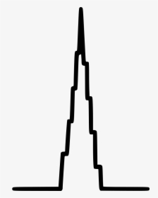 Dubai Tower - Burj Khalifa Clip Art Black And White, HD Png Download, Free Download