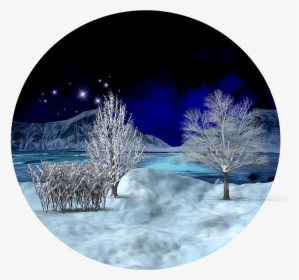 Transparent Winter Landscape Png - Round Winter Scenery Png, Png Download, Free Download
