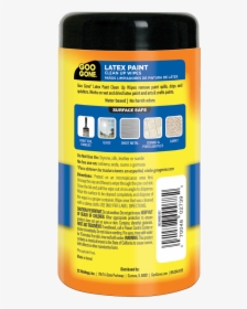 Goo Gone Paint Remover Wipes Back Label - Cylinder, HD Png Download, Free Download