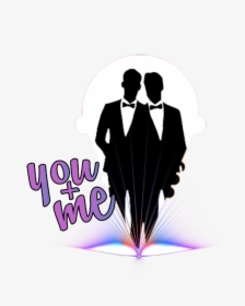 Transparent Gay Couple Png - Two Grooms Silhouette, Png Download, Free Download