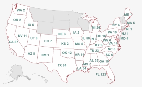 Count Of Agencies By State With A Star Rating Of - Disenfranchisement Laws, HD Png Download, Free Download