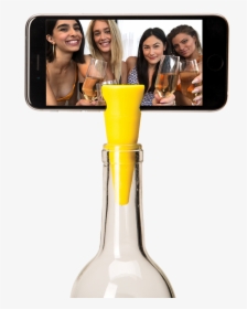Selfie Cork Bottle Horizontal Front Closeup2 Website - Selfie Cork, HD Png Download, Free Download