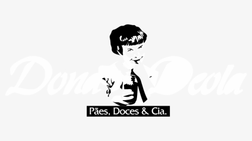 Dona Deola Logo Black And White - Cartoon, HD Png Download, Free Download