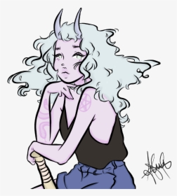 #cartoon #ilustrator #girl #monster #lila #draw #azul - Cartoon, HD Png Download, Free Download