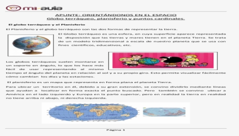 Apunte 1 Globo Terraqueo Planisferio Puntos Cardinales - Circle, HD Png Download, Free Download