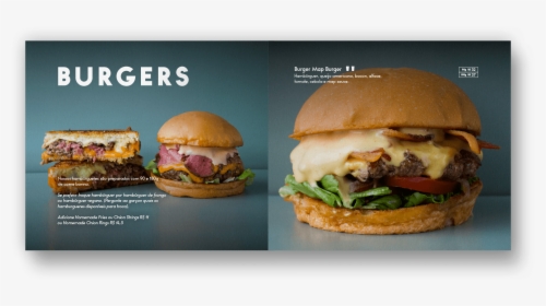 04 Theburgermap Visualidentity Cardapio - Cheeseburger, HD Png Download, Free Download