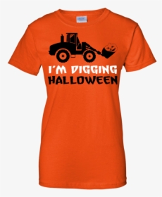 Pumpkin Face Tractor I"m Digging Halloween Cute Men/women - Elmo Shirt No Background, HD Png Download, Free Download
