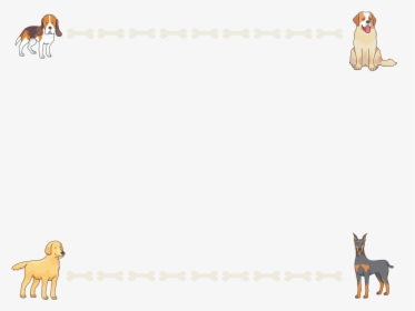 Dogs And Bones Frame - Dog Frame Png Cartoon, Transparent Png, Free Download