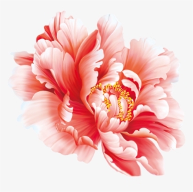 Floral Design Flower Painting In Peony Chinese - Peony Chinese Painting Png, Transparent Png, Free Download