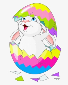 With Egg Easter Bunny Picture Free Hq Image Clipart - Easter Bunny In Egg Clipart, HD Png Download, Free Download