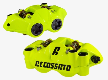 Accossato Radial Brake Caliper Set Forged W/ Zxc Carbon - Yellow Brake Calipers Bike, HD Png Download, Free Download