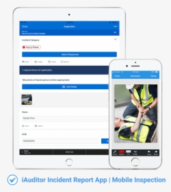 Phone Template Png -iauditor Incident Report App - Smartphone, Transparent Png, Free Download