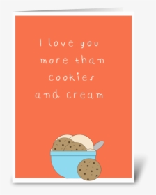 Cute Love You More Then Greeting Card - Cookie, HD Png Download, Free Download