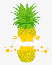 Pineapple With Sunglasses And Moustache Cartoon, HD Png Download, Free Download