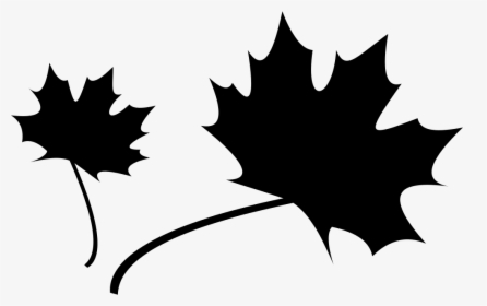 Two Maple Leaves - Silhouette Maple Leaf Clipart, HD Png Download, Free Download