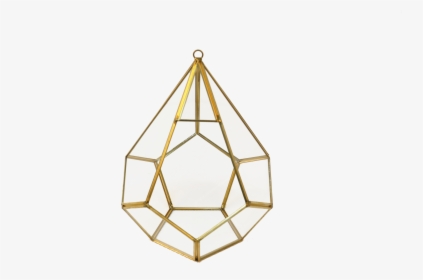 Hanging Diamond Teardrop Shape Gold Plant Terrarium - Geometric Terrarium Png Transparent Background, Png Download, Free Download