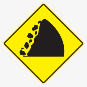 Fallen Rock Landslide Dim - Steep Hill Ahead Sign, HD Png Download, Free Download