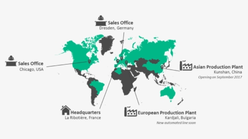 Serta Est Une Entreprise Internationale Présente Aux - World Map, HD Png Download, Free Download