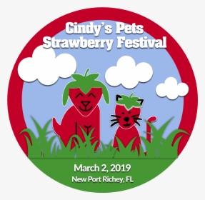 Strawberry Festival Logo March 2019 Flat - Cartoon, HD Png Download, Free Download