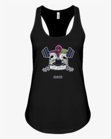 Get Ripped Skulls And Barbell Fitness Tank Top - Sleeveless Shirt, HD Png Download, Free Download