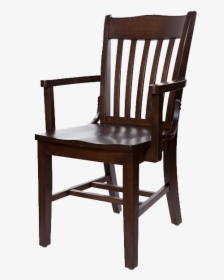 Schoolhouse Arm Chair 254 Solid Wood Seat - Old Wood Arm Chair, HD Png Download, Free Download