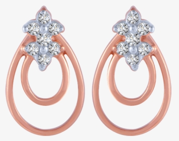 14kt Rose Gold And Diamond Stud Earrings For Women - Earrings, HD Png Download, Free Download
