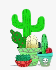 #cactus #mexican #mexicano #green #verde #freetoedit - Cactus Cartoon Vector Free, HD Png Download, Free Download