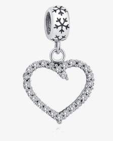 Exquisite Antique Silver Hollow Heart Dangle Charm - Locket, HD Png Download, Free Download