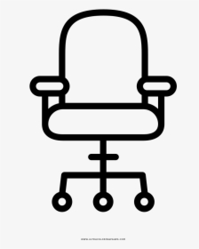 Office Chair Coloring Page - Disegno Sedia Scrivania, HD Png Download, Free Download