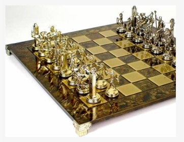 Brown Chessboard - Ancient Greek Chess Set, HD Png Download, Free Download