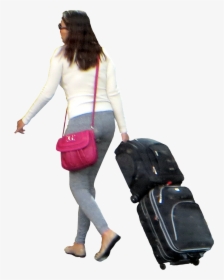 Mujer Maleta - Person With Suitcase Png, Transparent Png, Free Download