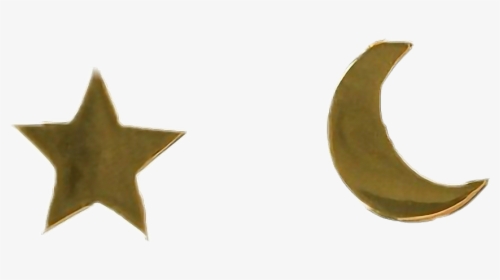 #star #moon #golden #estrella #luna #dorada - Jade, HD Png Download, Free Download
