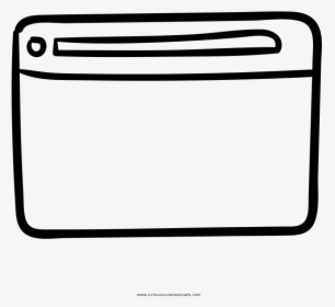 Browser Window Coloring Page - Line Art, HD Png Download, Free Download