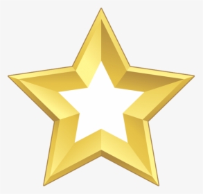 Золотая Звезда, Golden Star, Goldstern, Étoile D"or, - Объемная Звезда Вектор, HD Png Download, Free Download