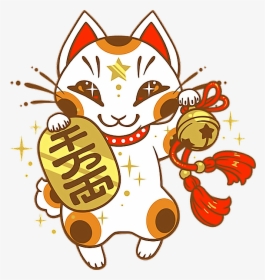 #cat #maneki #neko #luckycat #lucky #manekineko #stars, HD Png Download, Free Download