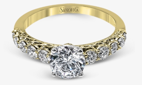 18k Yellow Gold Engagement Ring - Engagement Ring, HD Png Download, Free Download