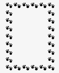Pug Dachshund Cat Puppy - Paws Border Clip Art, HD Png Download, Free Download