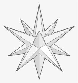 12 Point 3-d Paper Star - 6 Pointed Star 3d Paper, HD Png Download, Free Download