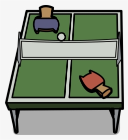 Club Penguin Wiki - Transparent Ping Pong Table Cartoon, HD Png Download, Free Download