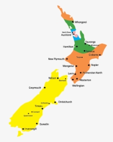 Map Of New Zealand, HD Png Download, Free Download