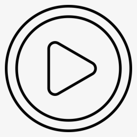 Play Round Button - Play Button White Round Png, Transparent Png, Free Download