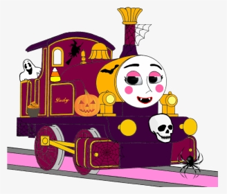 Lady With Halloween Decorations - Evil Thomas And Friends, HD Png Download, Free Download