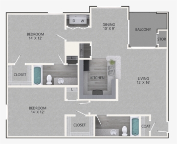 0 For The Renovated Sycamore Floor Plan - Charlotte, HD Png Download, Free Download