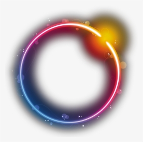 Logo Circle Star Eclipse Rainbow Png Free Photo - Transparent Background Neon Png, Png Download, Free Download