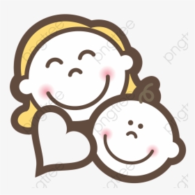 Baby And Smile - Mom And Baby Clipart, HD Png Download, Free Download