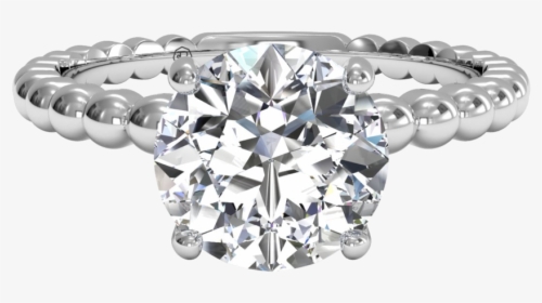Ritani 1rz1325-4577 Bella Vita Solitaire Diamond Beaded - Beaded Engagement Ring Set, HD Png Download, Free Download