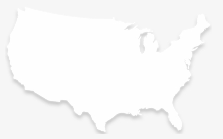 Location Map - United States White Silhouette, HD Png Download, Free Download